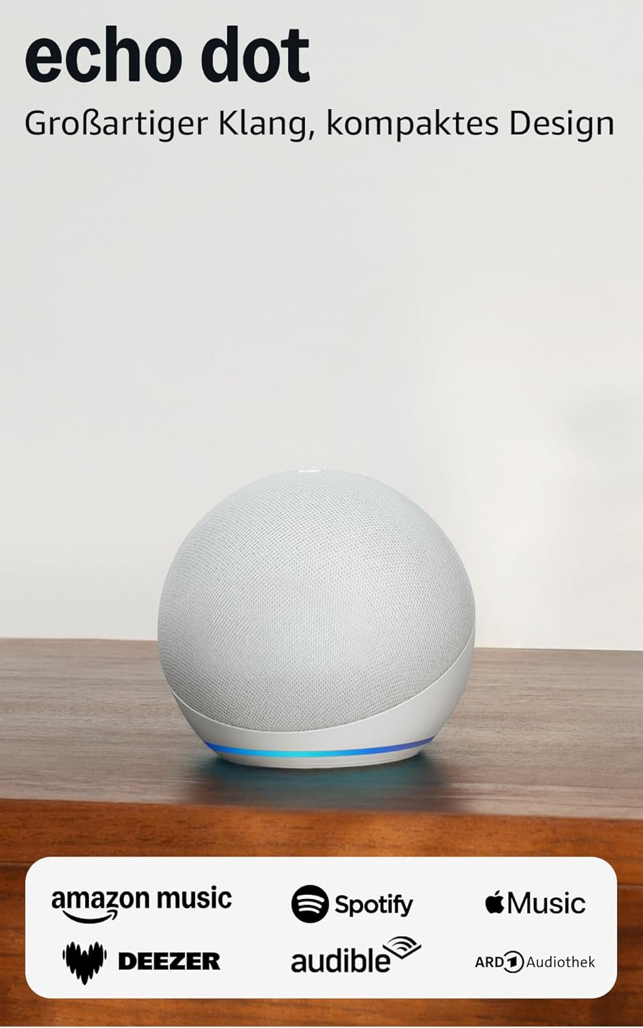 Echo Dot (Neueste Generation) | Smarter WLAN- und Bluetooth-Lautsprecher mit Alexa und gigantischem, sattem Klang | Weiß